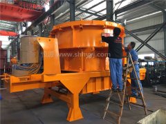 制砂機快速加工2000方河卵石，制砂機設備展實力